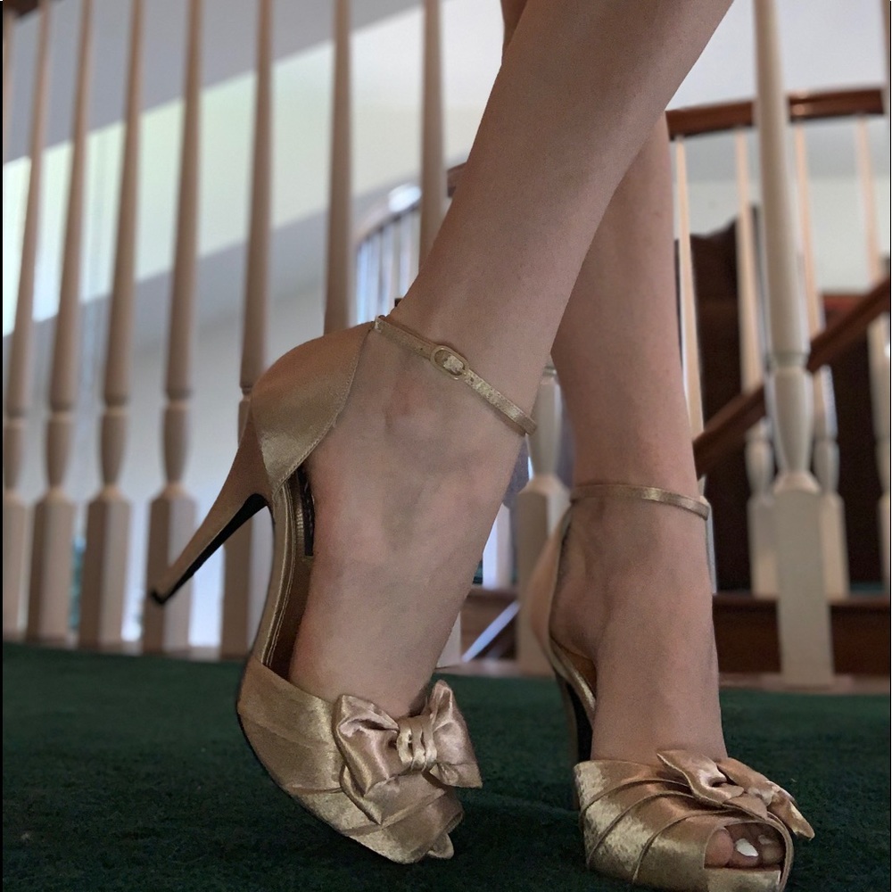 NINA gold high heels